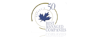 Winner of Canada’s 50 Best Managed Companies Program for three consecutive years